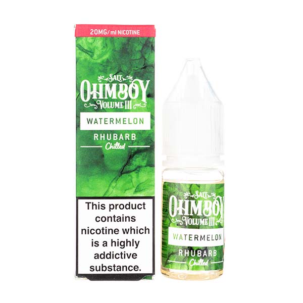 Watermelon Rhubarb Nic Salt E-Liquid by Ohm Boy