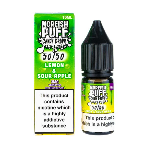 Lemon & Sour Apple Candy Drops 50/50 E-Liquid by Moreish Puff