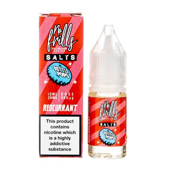 Redcurrant Nic Salt E-Liquid by No Frills Bottle Pops