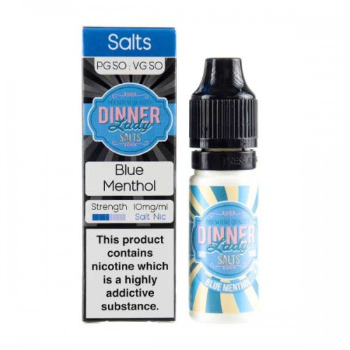 Blue Menthol Nic Salt E-Liquid by Dinner Lady