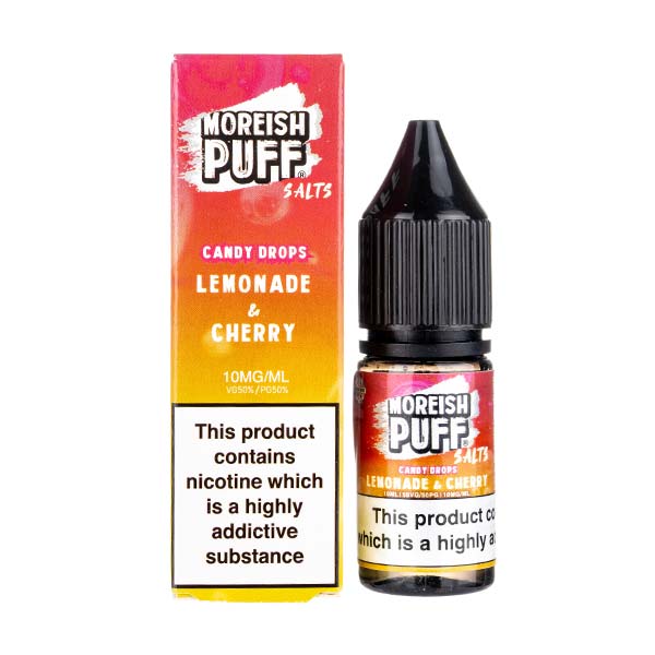 Lemonade & Cherry Candy Nic Salt E-Liquid by Moreish Puff