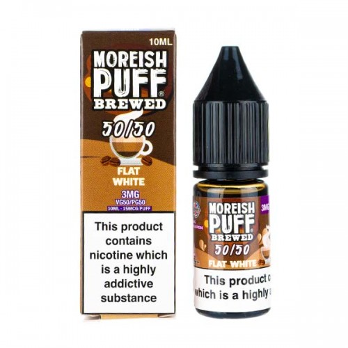 Flat White Brewed 50/50 E-Liquid by Moreish P...