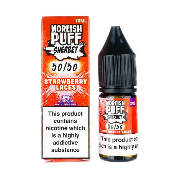 Strawberry Laces Sherbet 50/50 E-Liquid by Moreish Puff