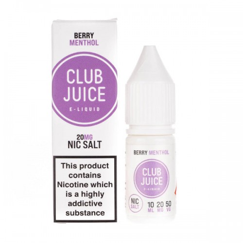 Berry Menthol Nic Salt E-Liquid by Club Juice