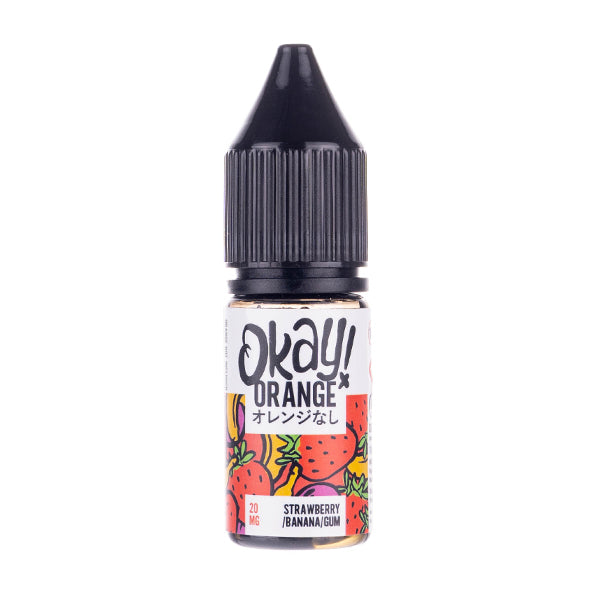 Strawberry Banana Bubblegum Nic Salt E-Liquid by Okay! Orange