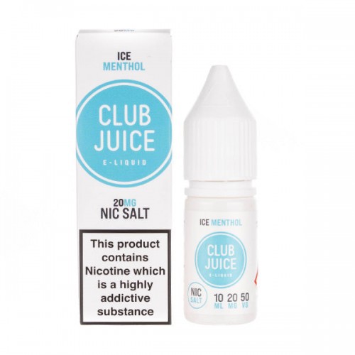 Ice Menthol Nic Salt E-Liquid by Club Juice