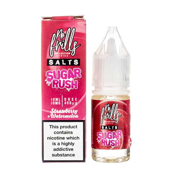 Sugar Rush Strawberry Watermelon Nic Salt E-Liquid by No Frills